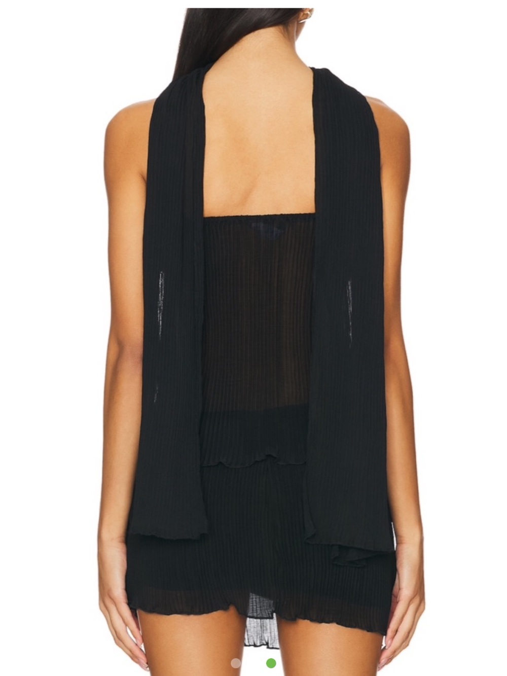 Lioness Black Strapless Pleated Mini Dress with Ring Accent - Picture 3 of 3